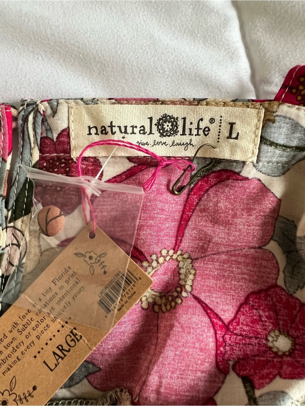Natural Life Floral Maxi Dress - L NWT